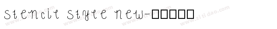 Stencil Style New字体转换